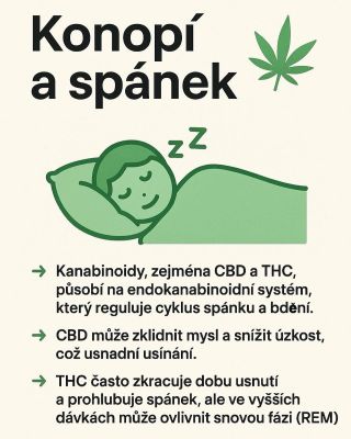 🌿 Kon*pí a spánek 🌙 Kvalitní spánek je základem rovnováhy. Některé složky kon*pí mohou pomoci tělu uvolnit se, zklidnit...