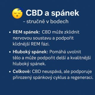 Kvalitní spánek je základní kámen zdraví – a pro mnoho lidí se CBD stává příjemnou součástí večerní rutiny. 🌿 Pomáhá...